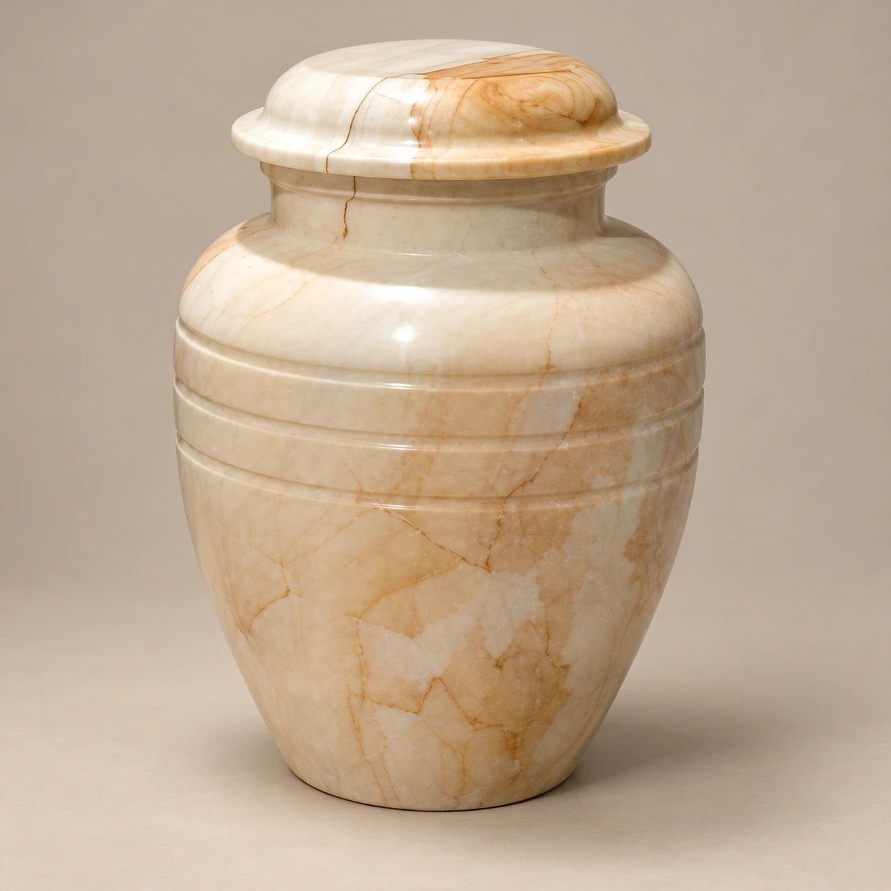 Cream Marble Urn